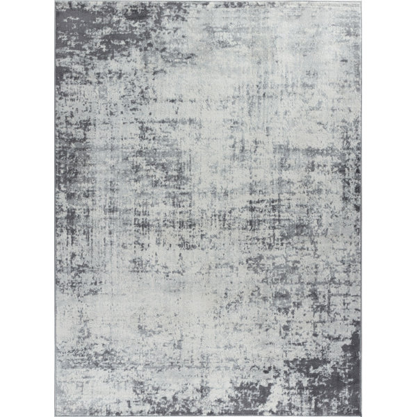 Borough Wharf Julewitz Grey/White Indoor Rug Wayfair.co.uk